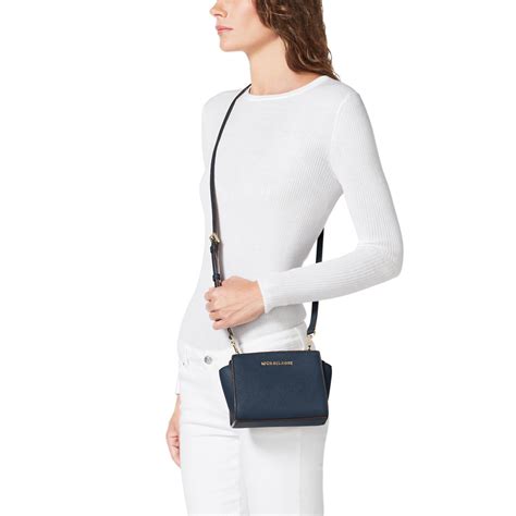 sac michael kors selma bleu|michael kors selma crossbody bag.